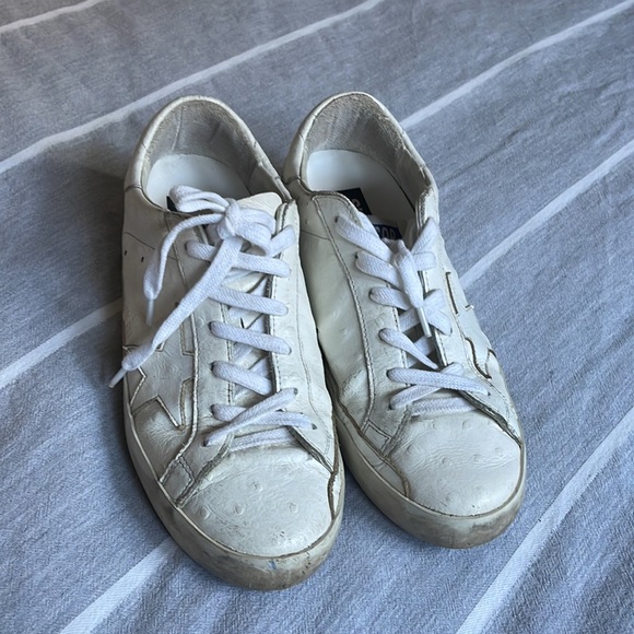 Golden Goose Superstar Ostrich-Stamped Court Sneakers - Picture 6 of 16